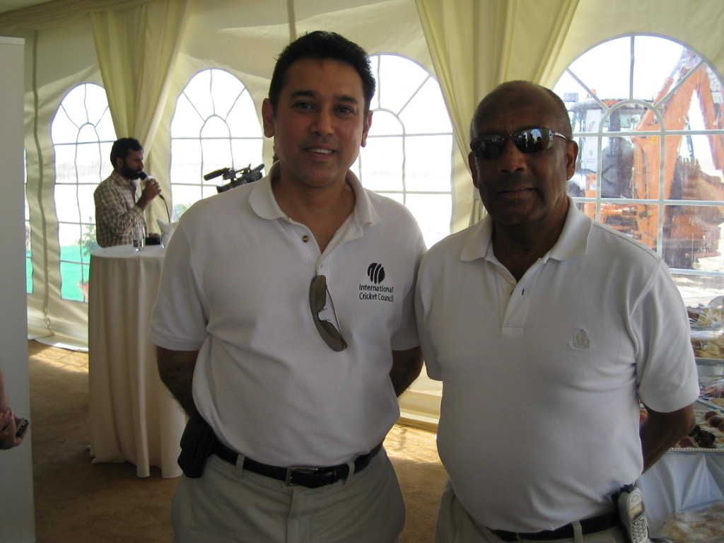 Faisal Hasnain with colleague at ICC event
